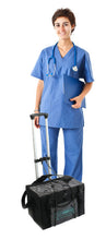 Load image into Gallery viewer, Nurse with TempArmour Medical Cooler (Model VCT-4) and cart